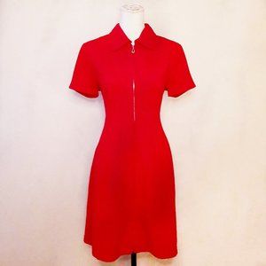 Harlow Vintage Red A Line Zipper Front Dress